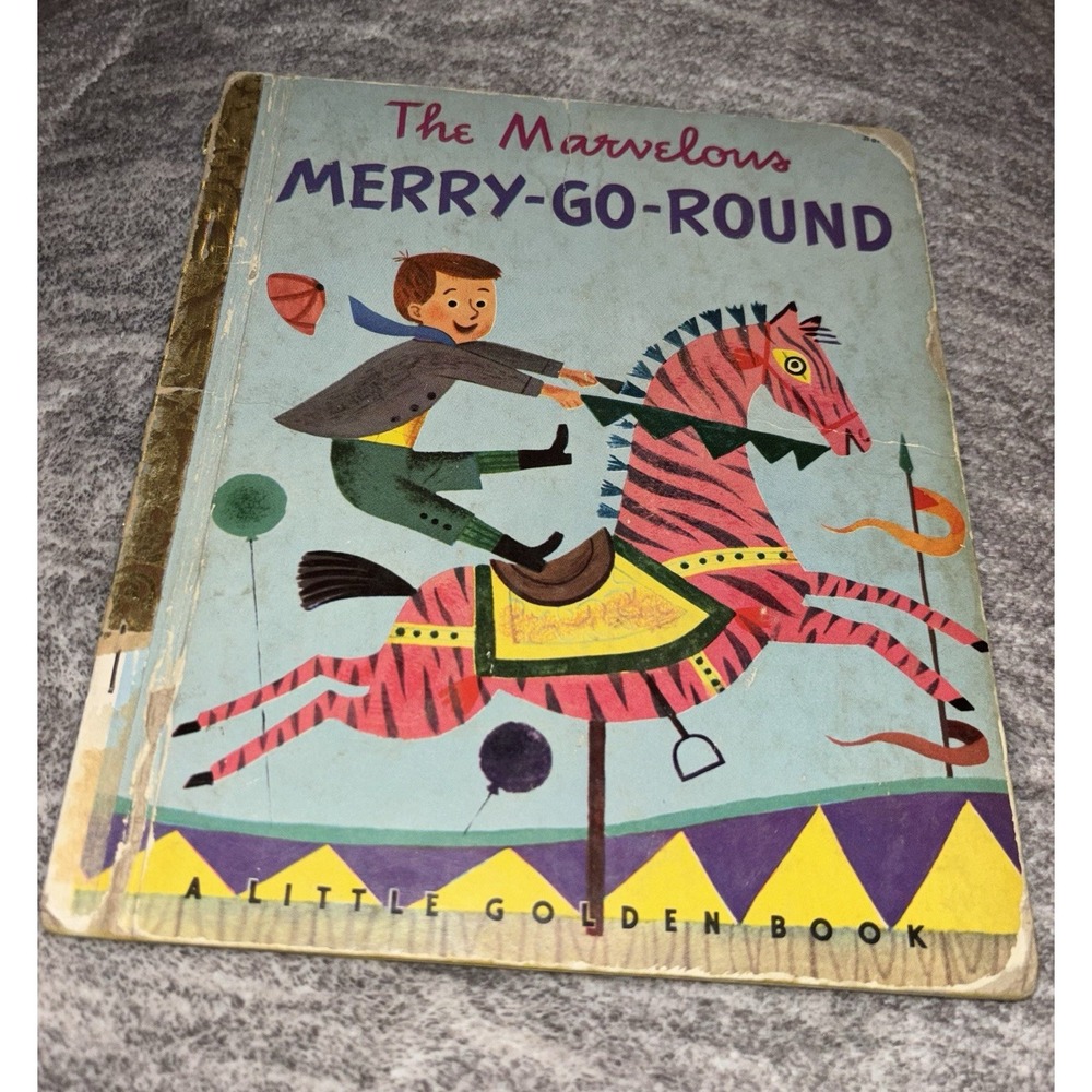 LITTLE GOLDEN BOOK MARVELOUS MERRY GO ROUND JANE WERNER 1950